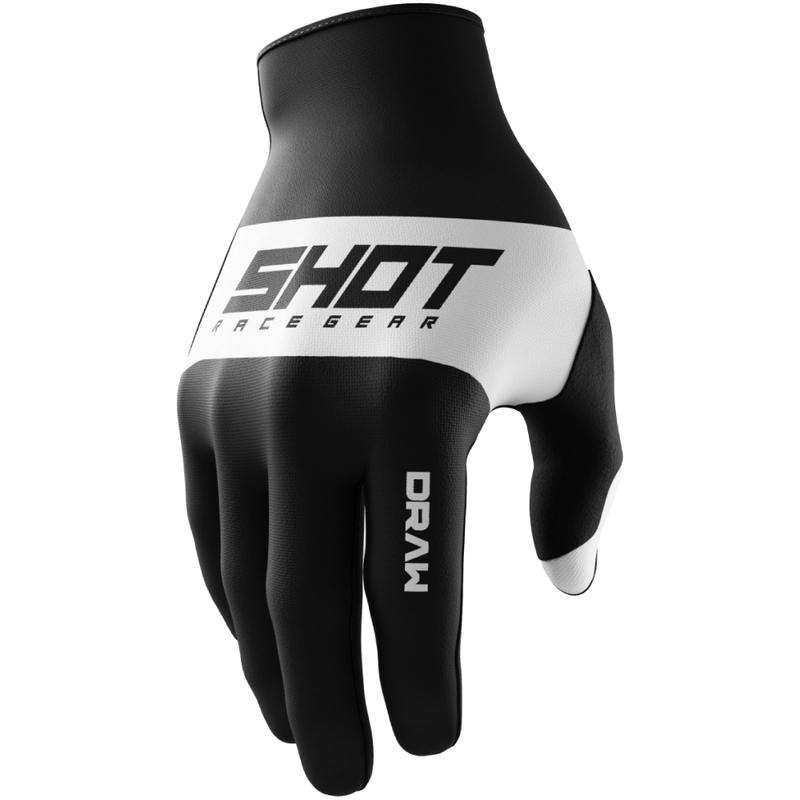 Vaikiškos motokroso pirštinės Shot Draw Sky black