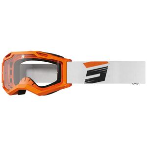 Motokroso akiniai Shot Assault 2.0 Claw fluo oranžinės spalvos su skaidriu stiklu