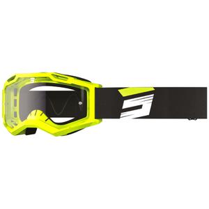 Motokroso akiniai Shot Assault 2.0 Claw fluo geltonos spalvos su skaidriu stiklu