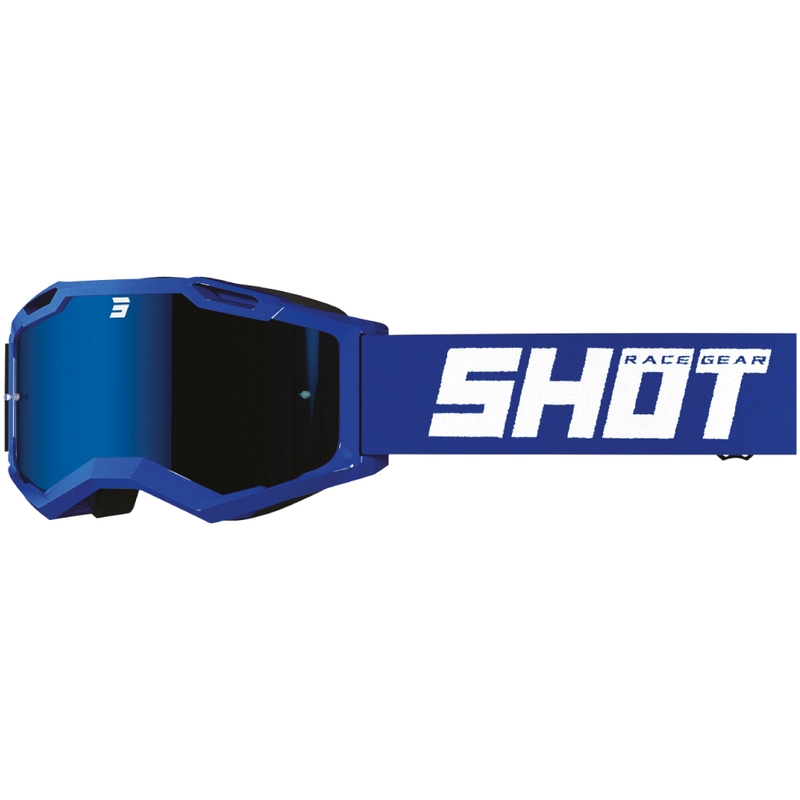 Motokroso akiniai Shot Assault 2.0 Mėlyni su iridžio stiklu