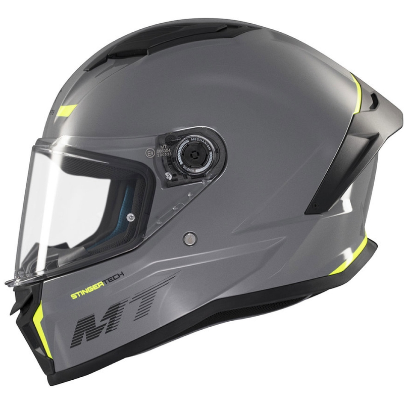 MT Stinger 2 Solid Gloss Grey Integral Motociklininko šalmas
