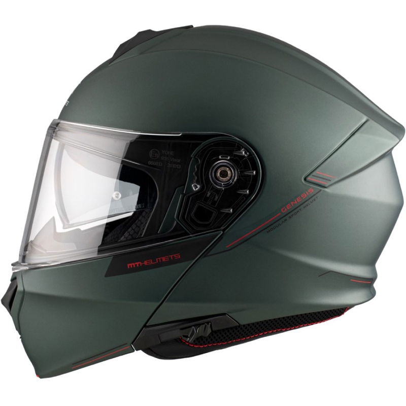 MT Genesis SV Solid A6 motociklininko šalmas žalias matinis