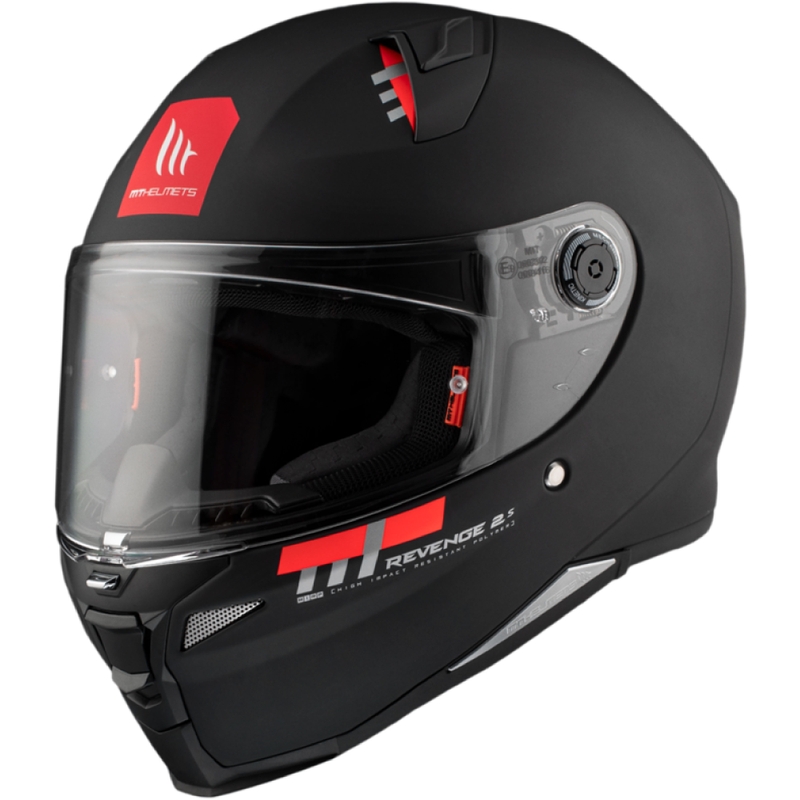MT REVENGE 2 S SOLID A1 integralinis motociklininko šalmas matinės juodos spalvos