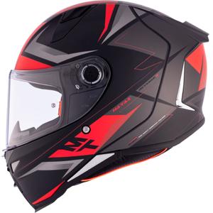 MT REVENGE 2 S HATAX B5 juodai pilkai raudonas integralus motociklininko šalmas