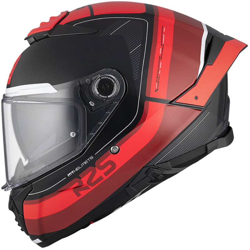 Uždaras motociklo šalmas MT THUNDER 4 SV R25 B2, blizgi raudona-juoda