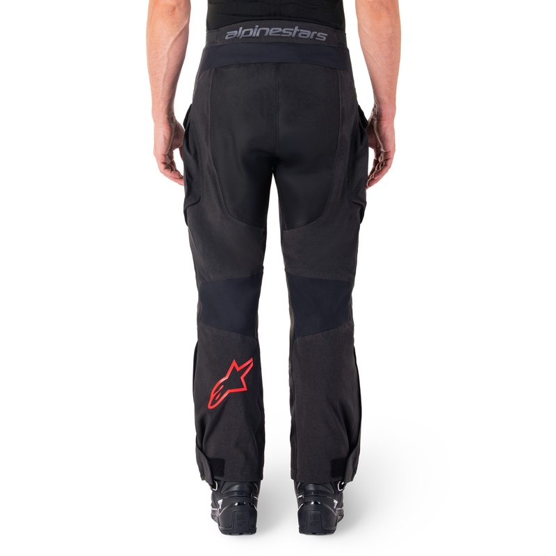 Alpinestars Hyde XT motociklininko kelnės juodos ir raudonos spalvos
