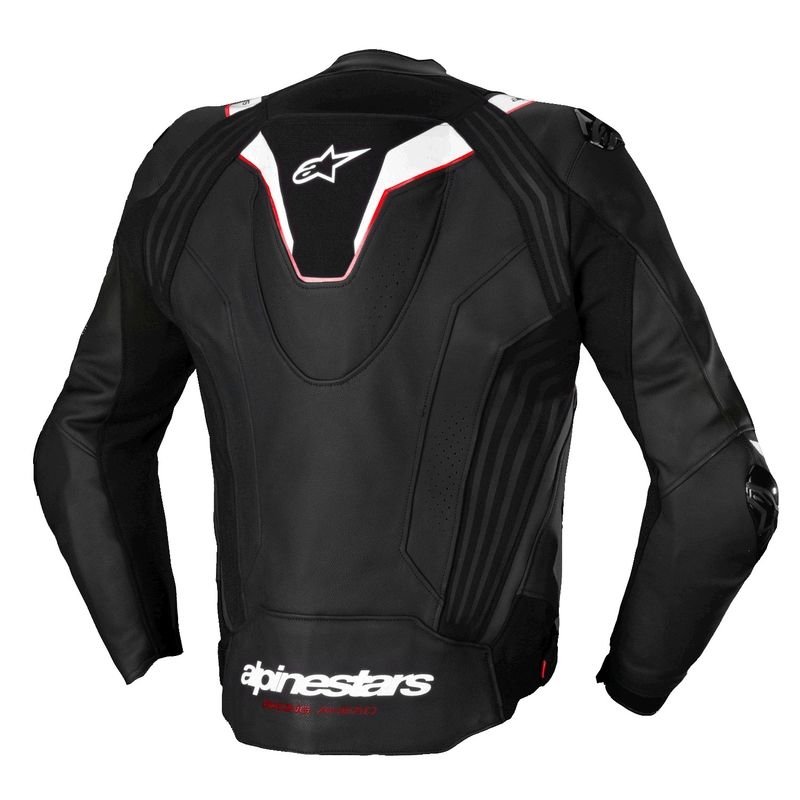 "Alpinestars Missile 3 Ignition" juodai balta odinė motociklininko striukė