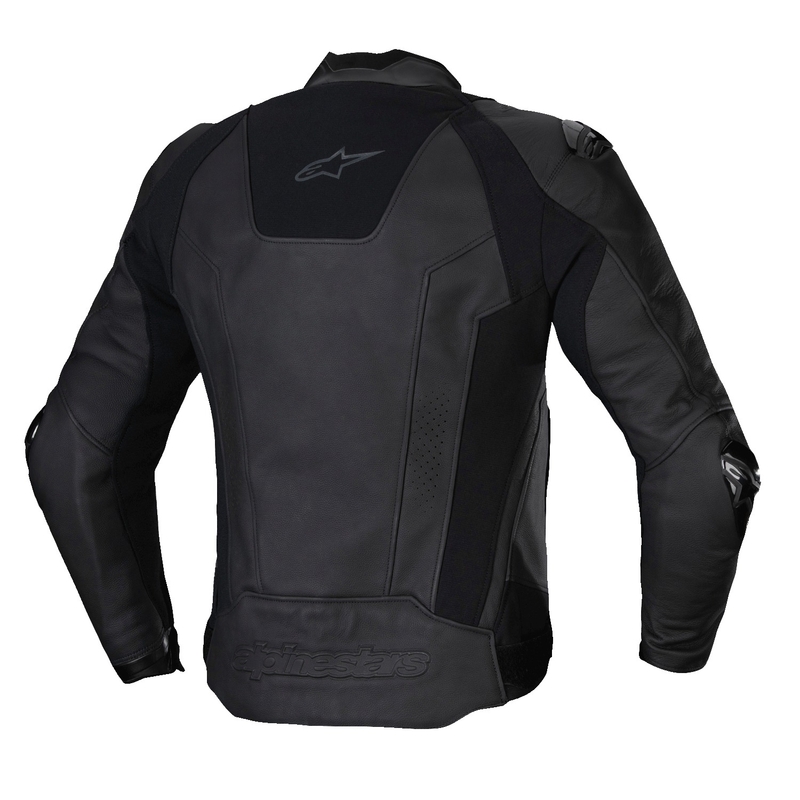 "Alpinestars Missile 3" juoda odinė motociklininko striukė