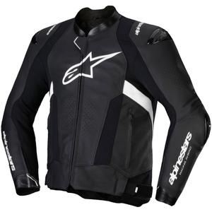 Alpinestars Missile 3 juodai balta odinė motociklininko striukė