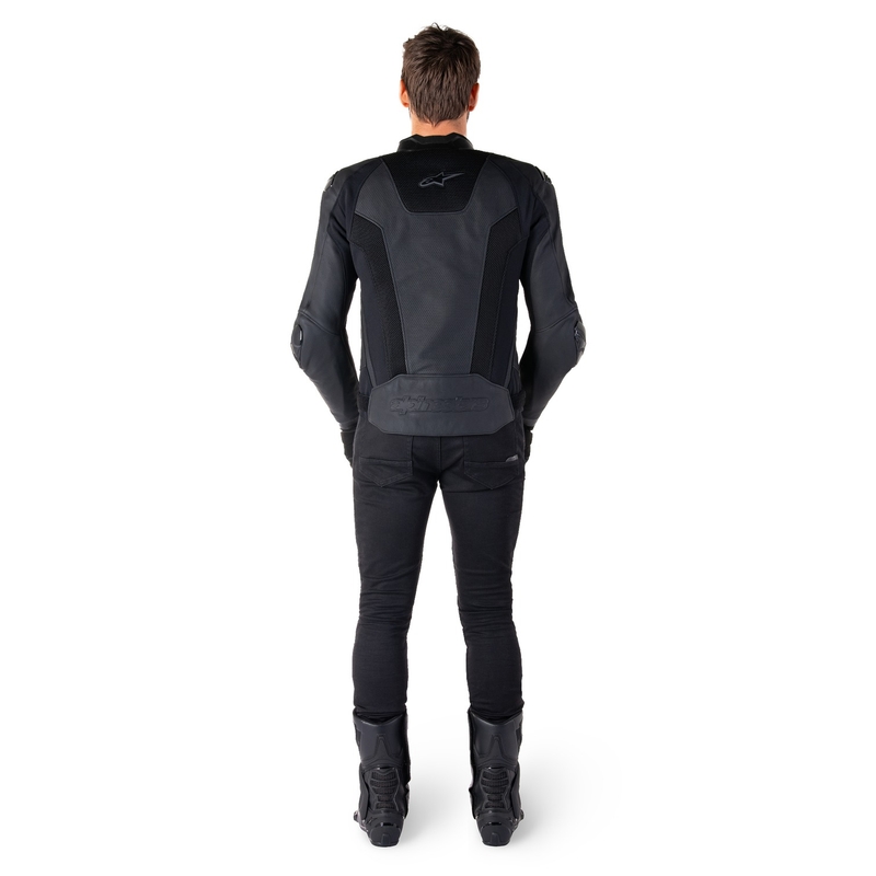 "Alpinestars Missile 3 Airflow" juoda odinė motociklininko striukė