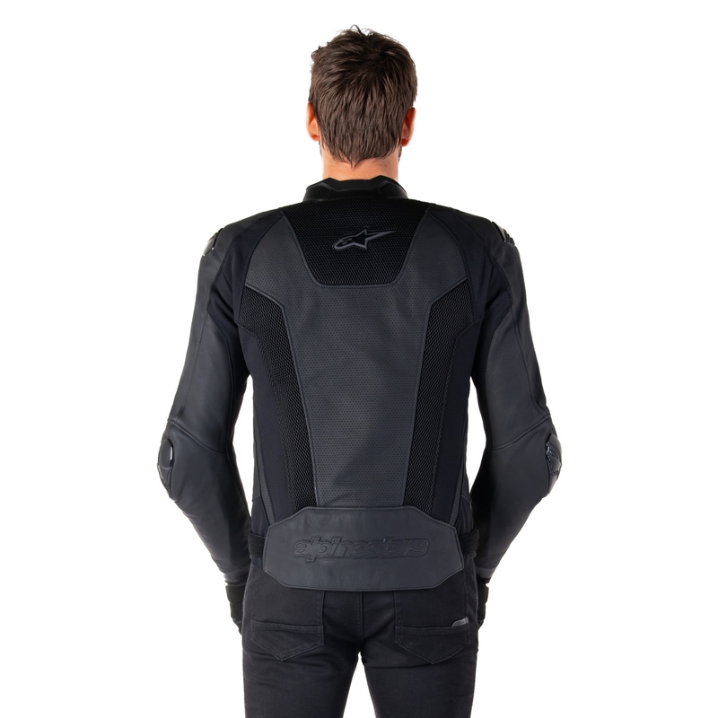 "Alpinestars Missile 3 Airflow" juoda odinė motociklininko striukė