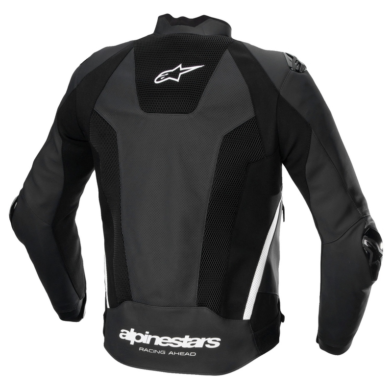"Alpinestars Missile 3 Airflow" juodai balta odinė motociklininko striukė