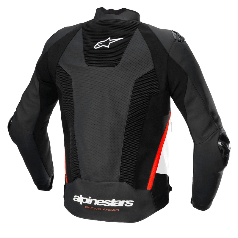 Alpinestars Missile 3 Airflow Black-White-Fluo Red odinė motociklininko striukė