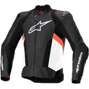 Alpinestars Missile 3 Airflow Black-White-Fluo Red odinė motociklininko striukė
