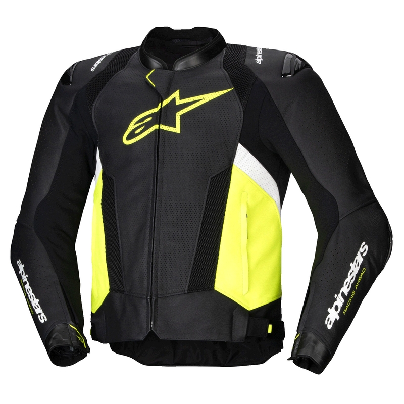 Alpinestars Missile 3 Airflow Black-Fluo Yellow-White odinė motociklininko striukė