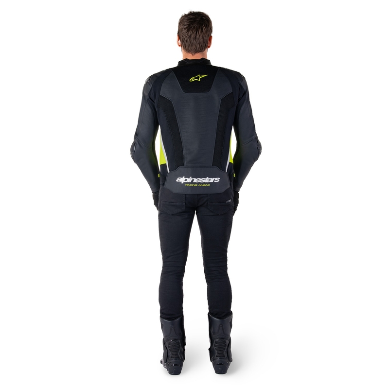 Alpinestars Missile 3 Airflow Black-Fluo Yellow-White odinė motociklininko striukė