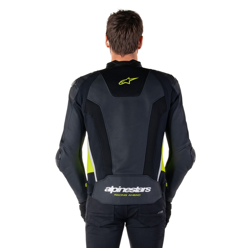Alpinestars Missile 3 Airflow Black-Fluo Yellow-White odinė motociklininko striukė