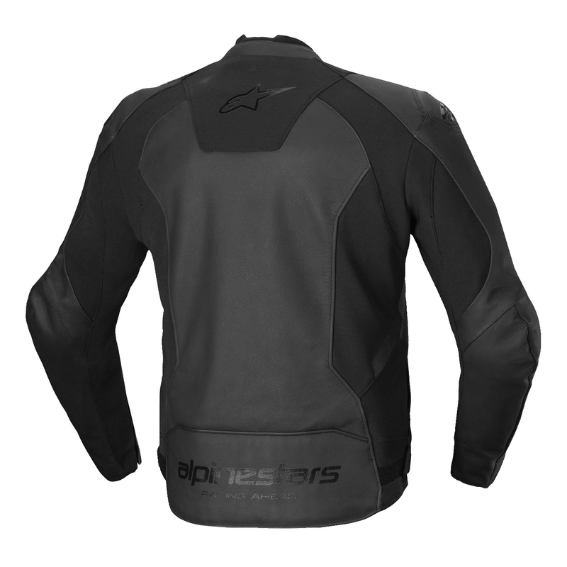 "Alpinestars Faster 3" juoda odinė motociklo striukė