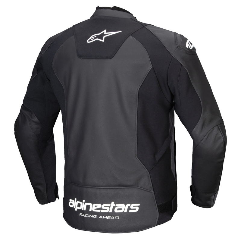 Alpinestars Faster 3 juodai balta odinė motociklo striukė