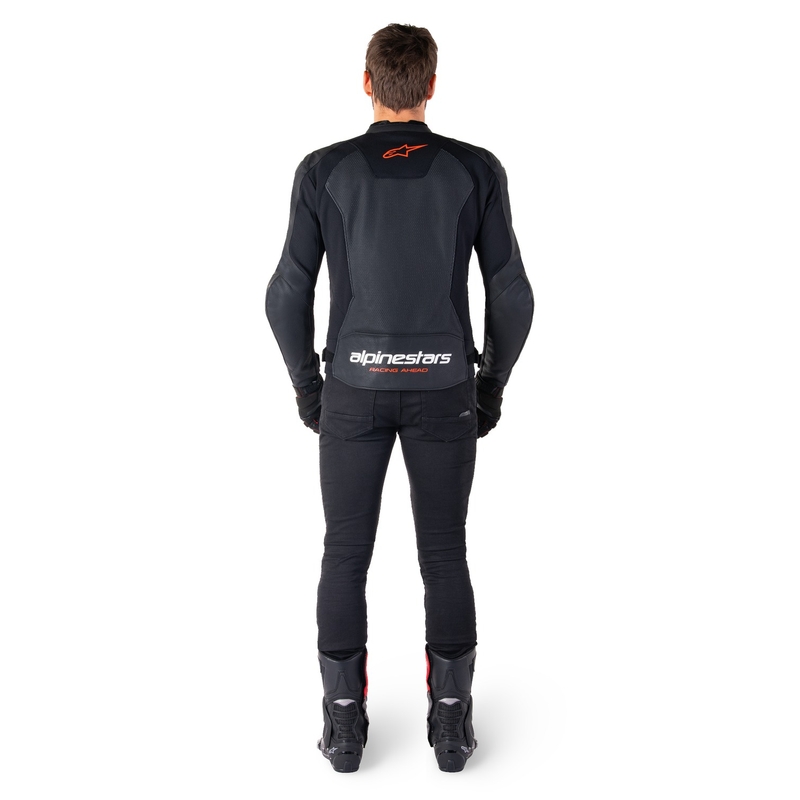Alpinestars Faster 3 Airflow Black-Fluo Red odinė motociklininko striukė