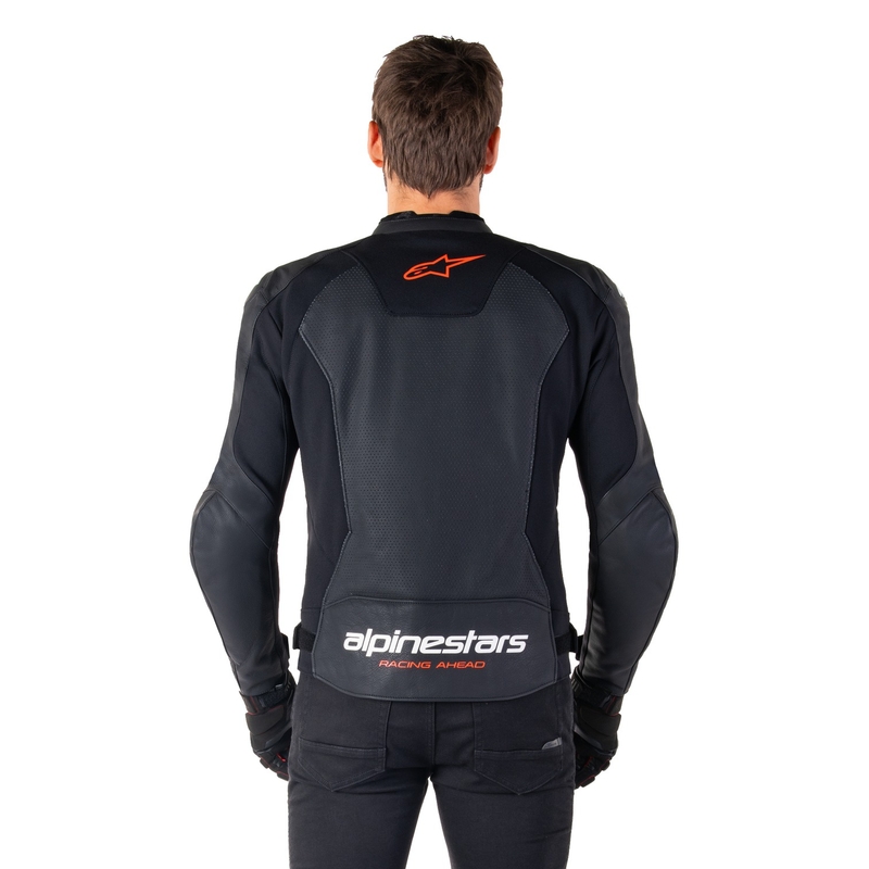 Alpinestars Faster 3 Airflow Black-Fluo Red odinė motociklininko striukė