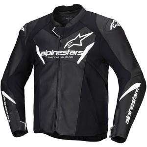 Alpinestars Faster 3 juodai balta odinė motociklo striukė