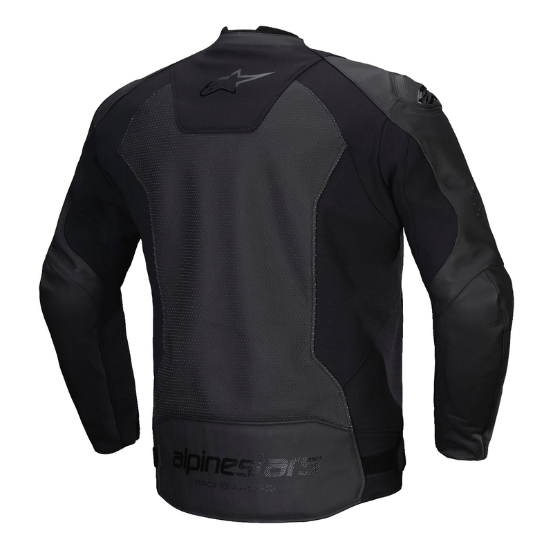 "Alpinestars Faster 3 Airflow" juoda odinė motociklininko striukė
