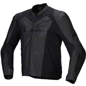 "Alpinestars Faster 3 Airflow" juoda odinė motociklininko striukė