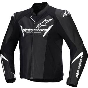 "Alpinestars Faster 3 Airflow" juodai balta odinė motociklininko striukė