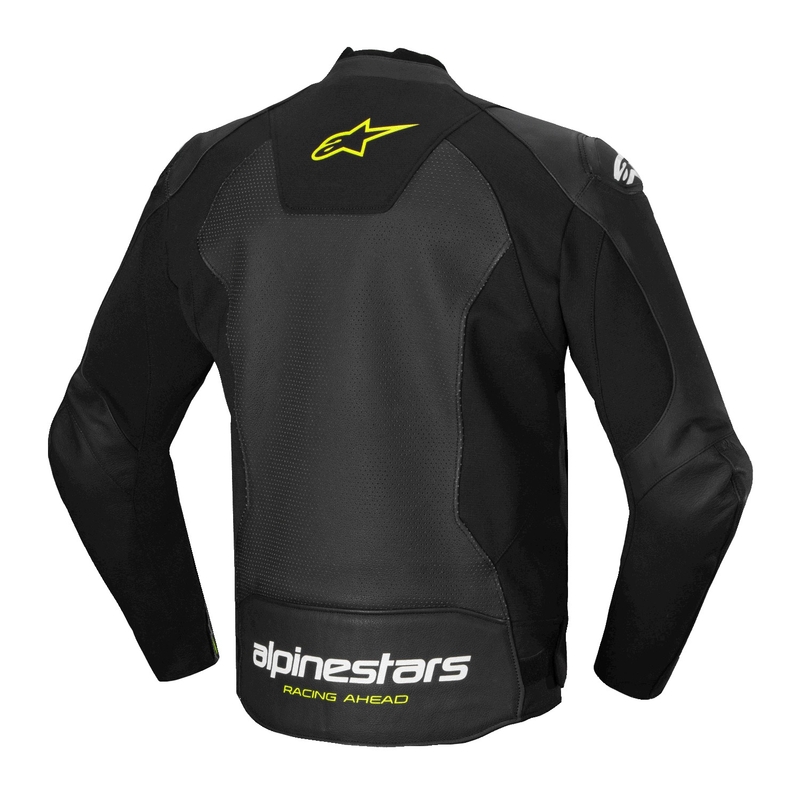 Alpinestars Faster 3 Airflow Black-White-Fluo Yellow odinė motociklininko striukė