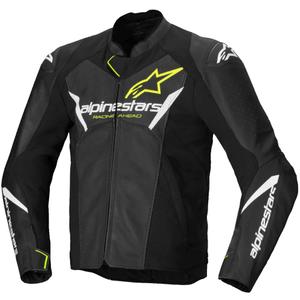 Alpinestars Faster 3 Airflow Black-White-Fluo Yellow odinė motociklininko striukė
