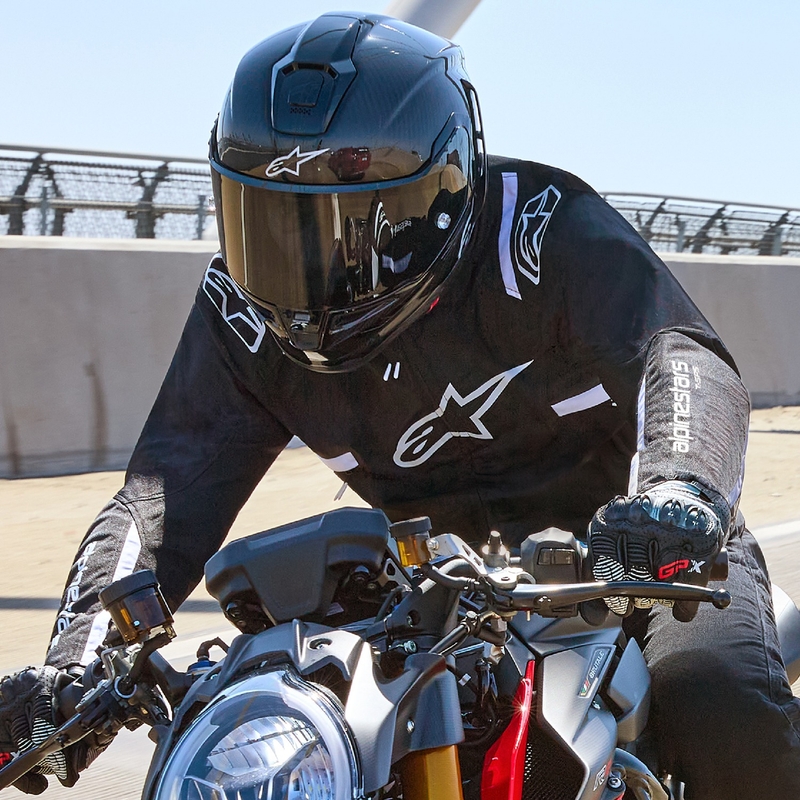 "Alpinestars T-SPS 2" neperšlampama juodai balta motociklininko striukė