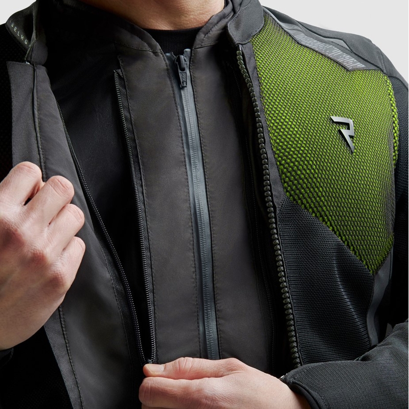 Motociklininko striukė Rebelhorn Jax black-fluo yellow