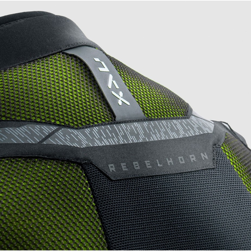 Motociklininko striukė Rebelhorn Jax black-fluo yellow
