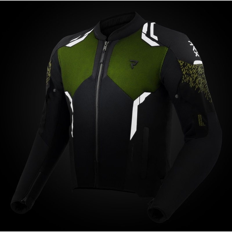 Motociklininko striukė Rebelhorn Jax black-fluo yellow