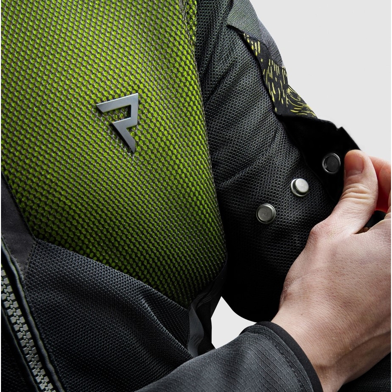 Motociklininko striukė Rebelhorn Jax black-fluo yellow