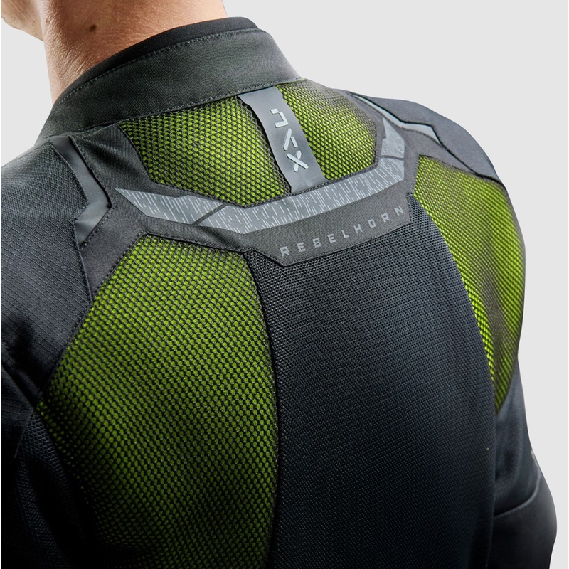 Motociklininko striukė Rebelhorn Jax black-fluo yellow