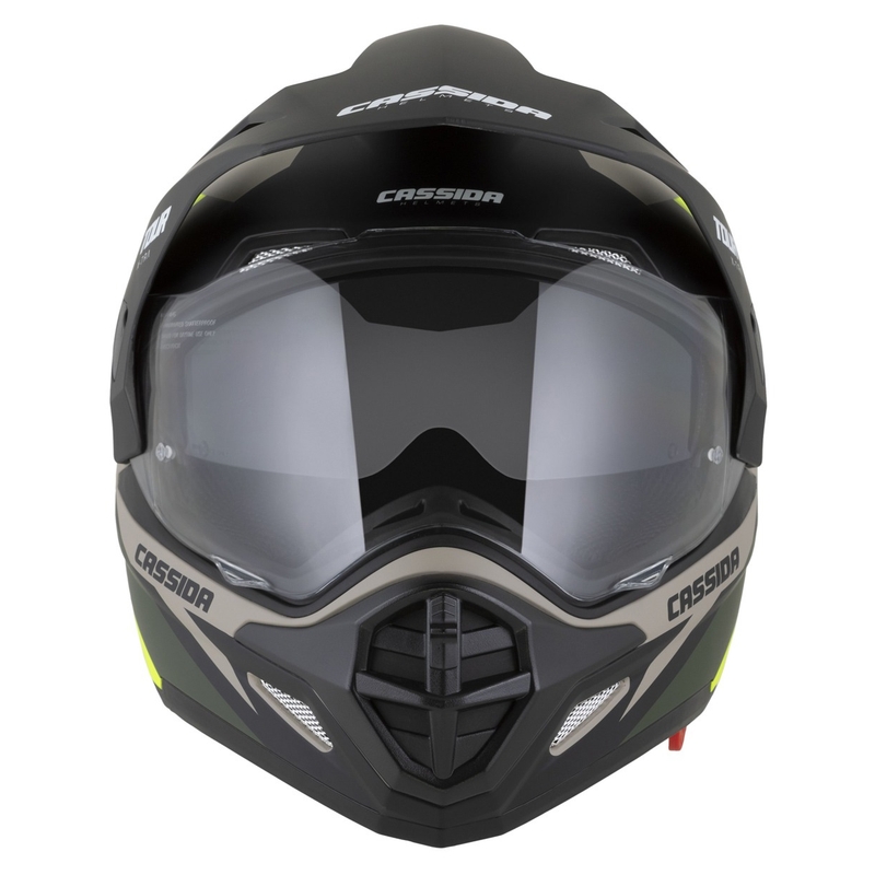 Enduro šalmas Cassida Tour 2.0 X-tra matinis sand-fluo geltonai-žalias-juodas