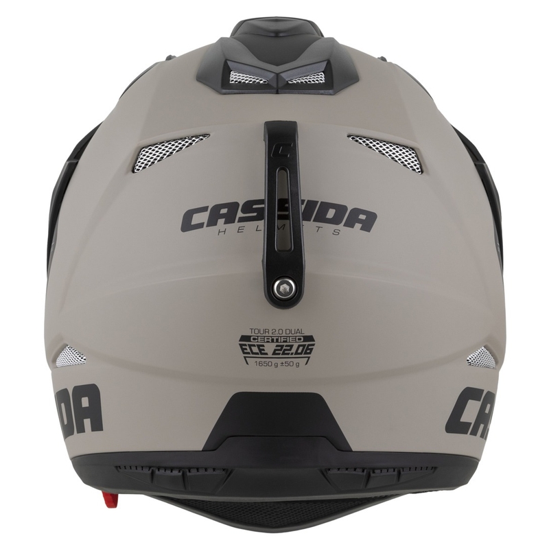 Enduro šalmas Cassida Tour 2.0 Dual matinis smėlio juodos spalvos