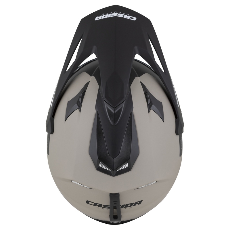 Enduro šalmas Cassida Tour 2.0 Dual matinis smėlio juodos spalvos