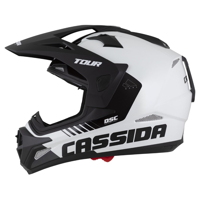 Enduro šalmas Cassida Tour 2.0 Dual matinis smėlio juodos spalvos