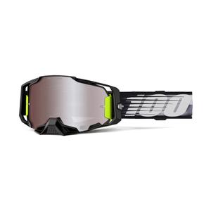 Motokroso akiniai 100% ARMEGA Lightspeed su sidabriniu HIPER plexi