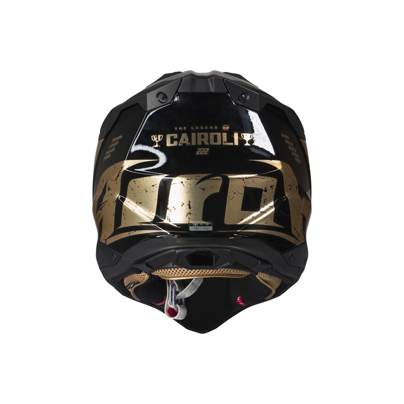 Motokroso šalmas Airoh Aviator 3.0 "TC 222 THE LEGEND" juodai auksinis