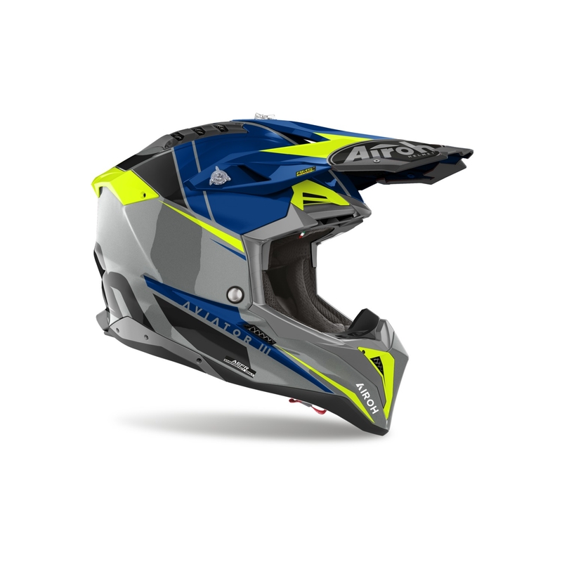 Motokroso šalmas Airoh Aviator 3.0 Push blue