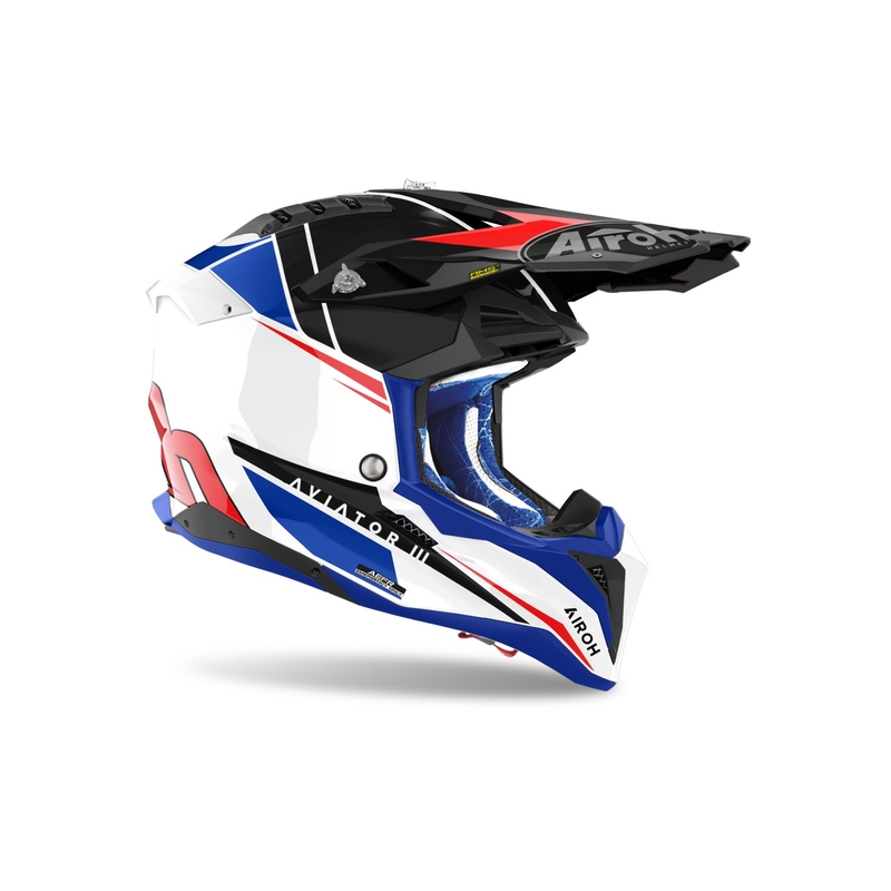 Motokroso šalmas Airoh Aviator 3.0 Push blue-red