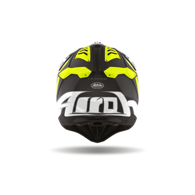 Motokroso šalmas Airoh Aviator 3 Glory geltonas matinis