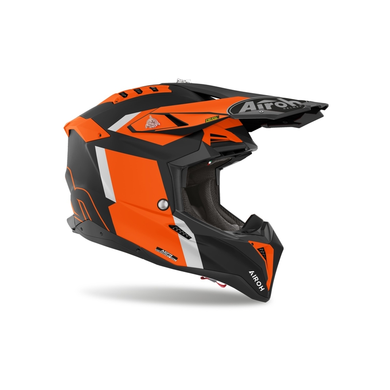 Motokroso šalmas Airoh Aviator 3 Glory oranžinis matinis