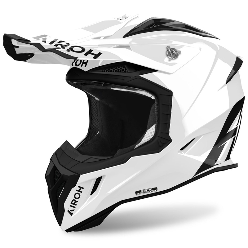 Motokroso šalmas Airoh Aviator ACE 2 Spalva balta blizgi
