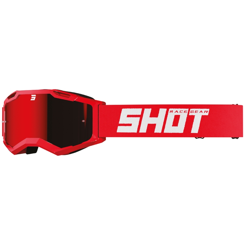 Motokroso akiniai Shot Assault 2.0 Solid red with iridium plexi