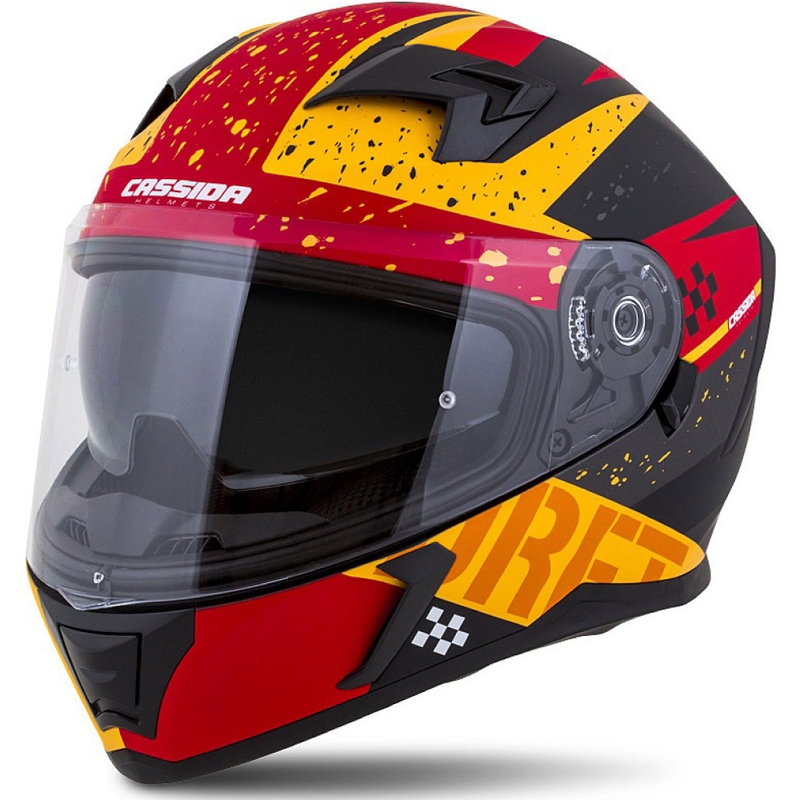 Integral motociklininko šalmas Cassida Integral 3.0 DRFT oranžinis-fluo raudonas